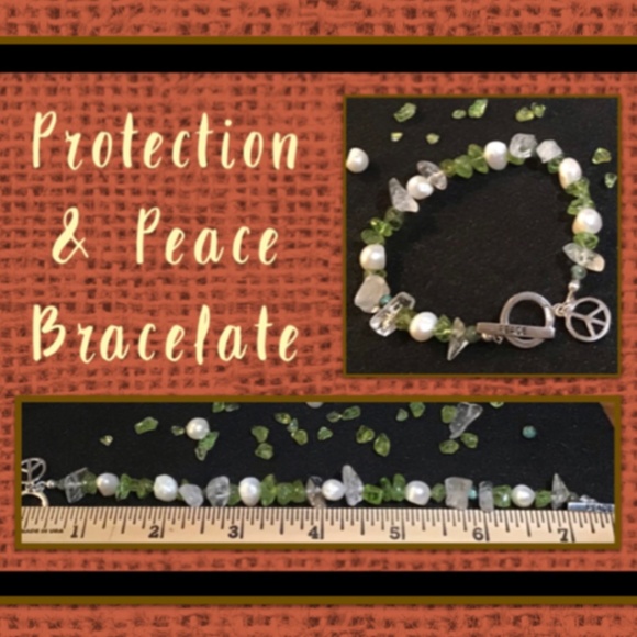 Peridot/Pearls/Sterling Bracelet - Picture 2 of 4
